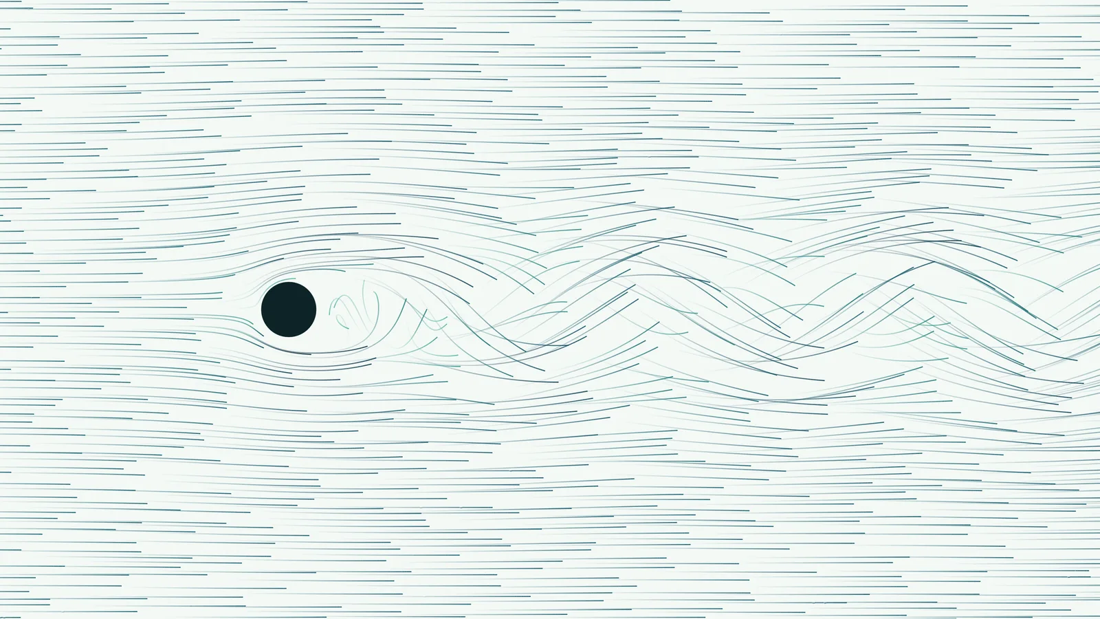 Tracer particle paths carried through an unsteady wake